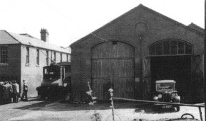 Locomotive and shed